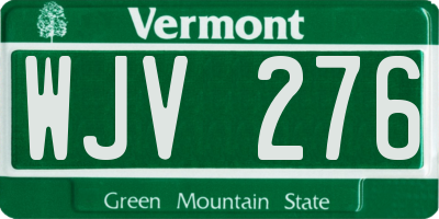 VT license plate WJV276