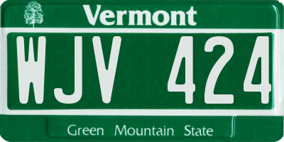 VT license plate WJV424