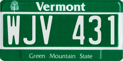 VT license plate WJV431