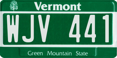 VT license plate WJV441
