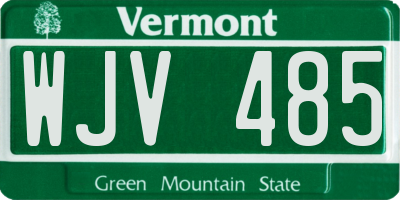 VT license plate WJV485