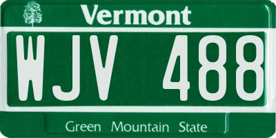VT license plate WJV488
