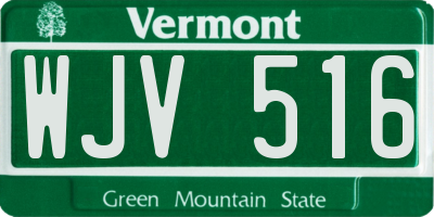 VT license plate WJV516