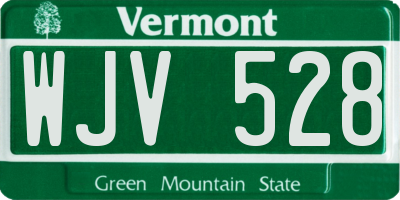 VT license plate WJV528