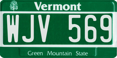 VT license plate WJV569