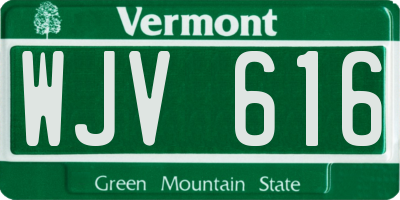 VT license plate WJV616