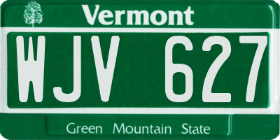 VT license plate WJV627