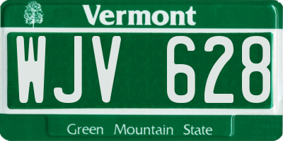 VT license plate WJV628