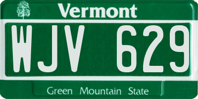 VT license plate WJV629