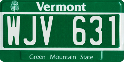 VT license plate WJV631