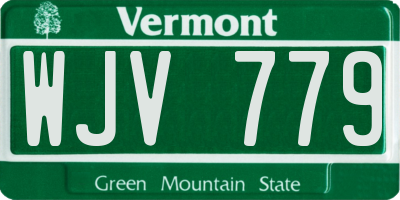 VT license plate WJV779