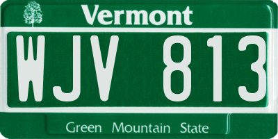 VT license plate WJV813