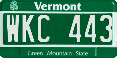 VT license plate WKC443