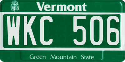VT license plate WKC506