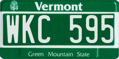 VT license plate WKC595