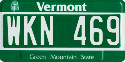 VT license plate WKN469