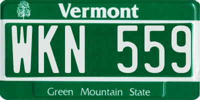VT license plate WKN559