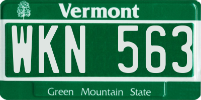 VT license plate WKN563