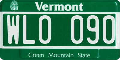 VT license plate WLO090