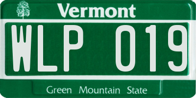 VT license plate WLP019