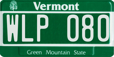 VT license plate WLP080