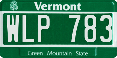 VT license plate WLP783
