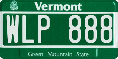 VT license plate WLP888