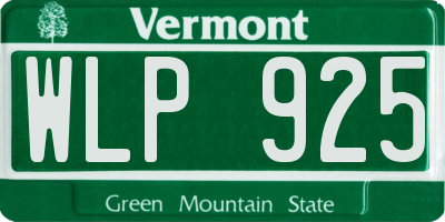 VT license plate WLP925