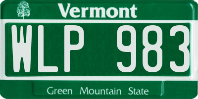 VT license plate WLP983