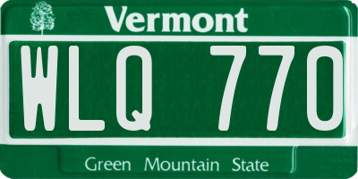 VT license plate WLQ770