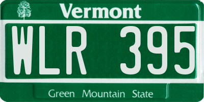 VT license plate WLR395