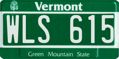 VT license plate WLS615