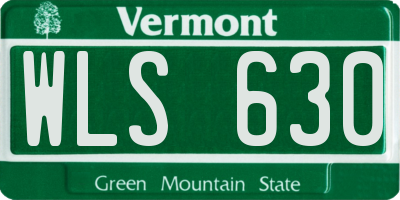 VT license plate WLS630