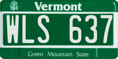 VT license plate WLS637