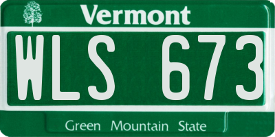 VT license plate WLS673