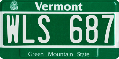 VT license plate WLS687