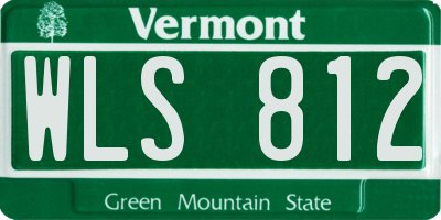 VT license plate WLS812