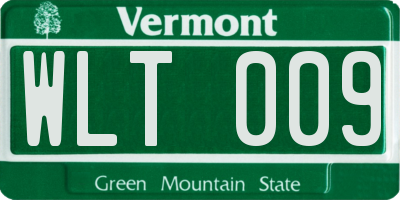 VT license plate WLT009