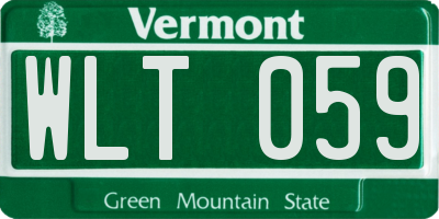 VT license plate WLT059