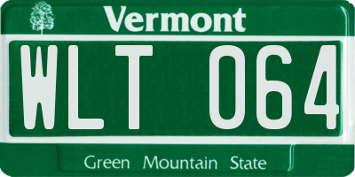 VT license plate WLT064