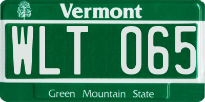 VT license plate WLT065
