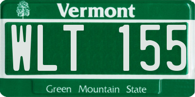 VT license plate WLT155