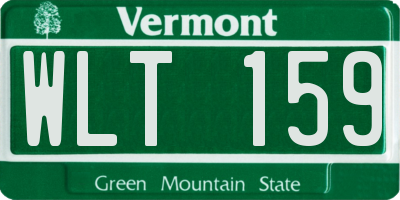 VT license plate WLT159