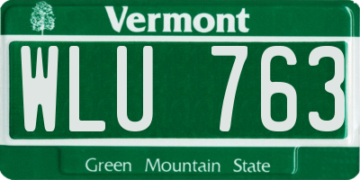 VT license plate WLU763