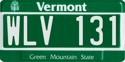 VT license plate WLV131