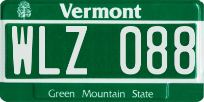 VT license plate WLZ088