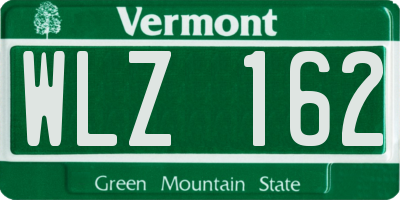 VT license plate WLZ162