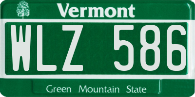 VT license plate WLZ586