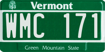 VT license plate WMC171