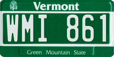 VT license plate WMI861